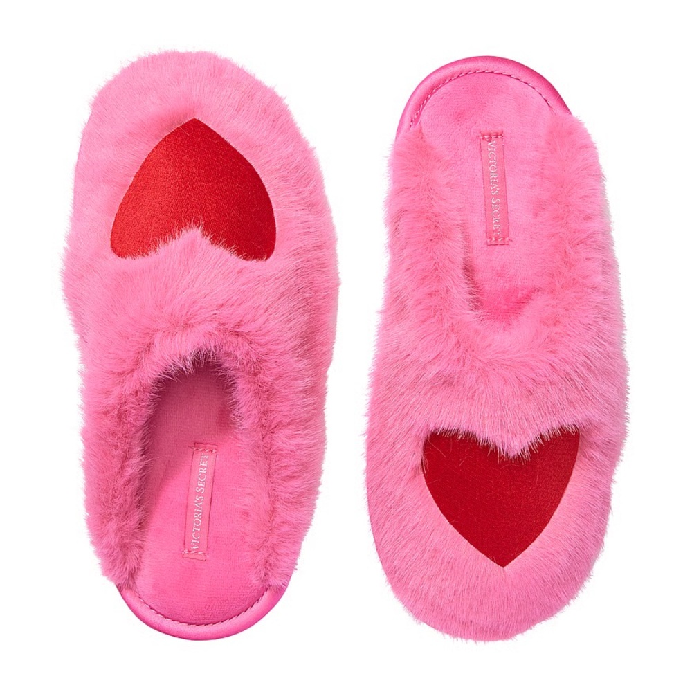 Victoria's Secret Pink Heart Slippers